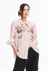 STRIPED FLORAL SHIRT - red stripe